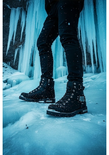 Big King Siyah Erkek Motorcu Bot Siyah