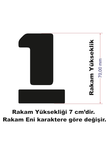 Stencil Rakam Boyama Şablonu X058-sayı Rakam Yüksekliği 7 Cm