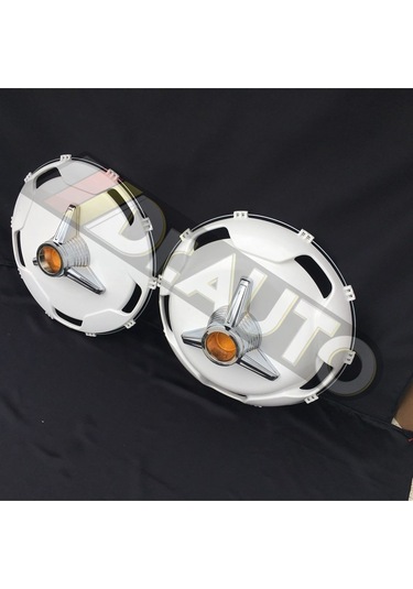 22.5 İnç Orta Boy Sarı Fırfırlı Jant Kapağı 4'lü Takım