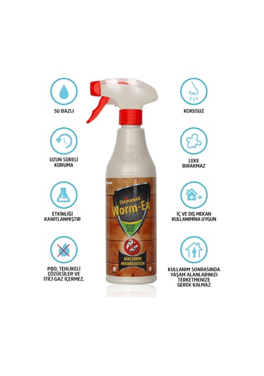 Chrysamed Worm-Ex Ağaç ve Tahta Kurdu İlacı 500 ML