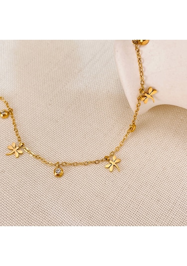 Sones Opk Gz189 Paslanmaz Çelik Yusufçuk Kolye Bileklikleri Altın