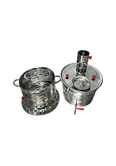 Odunlu Tek Musluklu Çelik Semaver 5 Lt -126