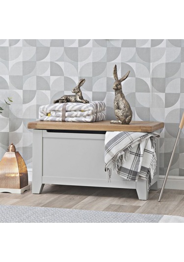 Masifart Rita Masif tablalı Ahşap Sandık