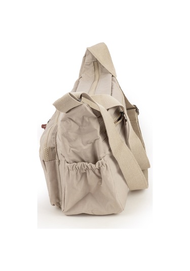 Krinkıl / Klinkır Su Geçirmez Kumaş Çok Gözlü Çapraz Kol Ve Omuz Postacı Çantası Taş Rengi 5835 Taş