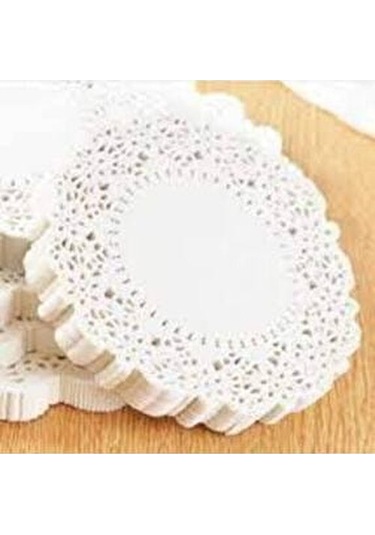Dantelli Bardak Altlığı 500 Adet 9 - 12 CM 9 CM Beyaz