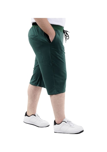 Mode Xl Büyük Beden Erkek Kapri Straight Basic 20500 Nefti Yeşil