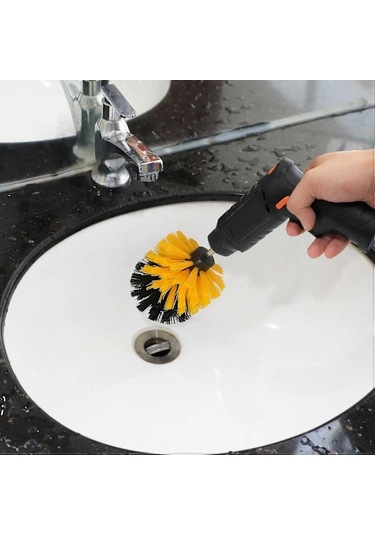 /ea/4 Adet Kombine Matkap Fırçası Elektrikli Fırçalama Fırçası Matkap Döner Fırça Elektrikli Temizleme Fırçası Ataşmanı