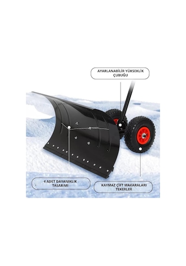 Gardenpro Sp-005 Tekerlekli Kar Ve Gübre Sıyırıcı