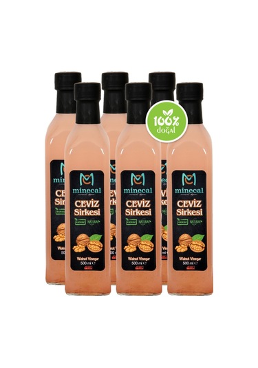 Ceviz Sirkesi 6x500 Ml %100 Katkısız Doğal Şekersiz Koruyucu Içermez