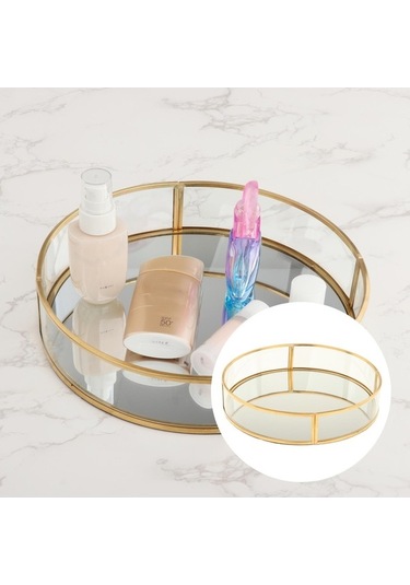 Pazly Tepsi Temizle Suntek Organizatör Masa Makyaj Için Depolama Banyo Altın A Ua Altın