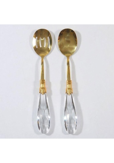 Diamond 2 Parça Salata Servis Seti Altın Titanyum