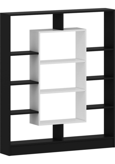 Venüs Kitaplık - Siyah / Parlak Beyaz