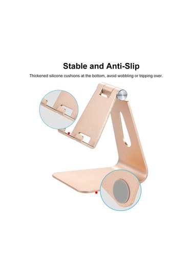 Mufunye Alüminyum Foldable Telefon Tablet Stand - 270 Döner, Taşınabilir, Sabit Tutucu, Masa/yatak Odası Kullanıma Uygun, Siyah