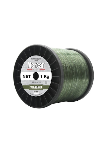 Mercan Standart 1 KG Haki Yeşil Bobin Misina