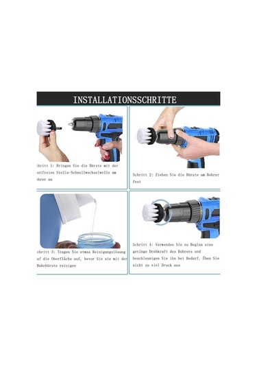 Fırça Aparatı Matkap Seti, 5 Parça, Fırça Fırçaları, Aparat Temizleme Fırçası