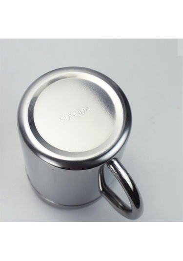 Pazly Cbtx 304 Çift Yalıtım Kahve Bardağı, Paslanmaz Çelik, 200 Ml, Kapaklı, Dayanıklı Gümüş