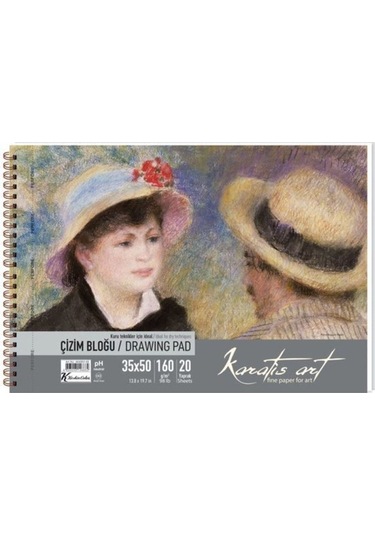 160gr 35 50 20 Yp. Spiralli Çizim Blok Çok Renkli