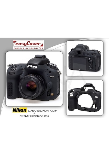 Easycover Nikon D750 Silikon Kılıf Ecnd750B (Siyah)