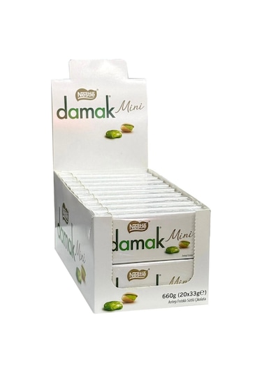 Nestle Damak Mini Antep Fıstıklı Sütlü Çikolata 20x33 Gr