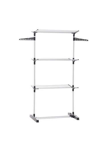 Biricik 3 Katlı Alüminyum Paslanmaz Çamaşır Kurutmalık Siyah