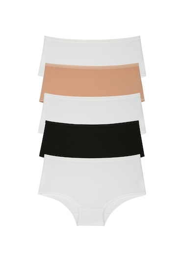 Nicoletta Mıxcolor Kadın Külot 5'Li Paket Yüksek Bel Çok Renkli