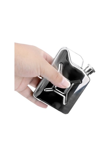 Benzin Kovası Tarzı Alkol Şarap Konteyneri 5 Oz Paslanmaz Çelik Anti Kayma Parti Bar Ev Taşınabilir Viski Votka Şişesi Kiti