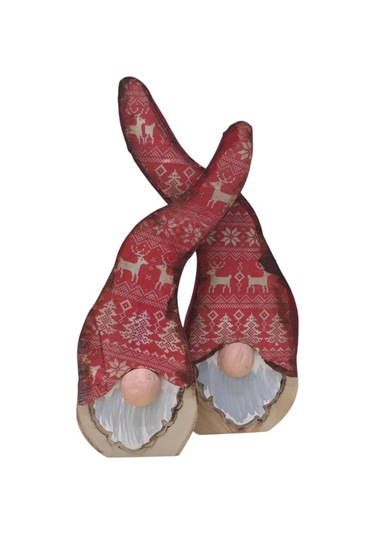 Gnome, Burnuk, Sakallı Kafadar Kar Taneleri Ahşap Dekor