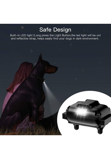 Evcil Hayvan Malzemeleri Köpek Eğitmeni Havlama Önleyici Cihaz Elektrik Şok Tasması Elektronik Tasma-