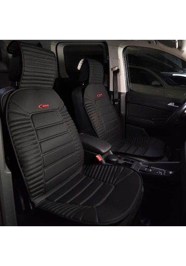 Audi Q3 İle Uyumlu Sport Oto Koltuk Minderi Ortopedik 2 Li Set Siyah