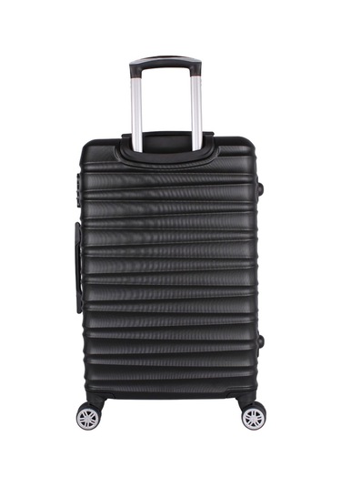 Bagacar Md Siyah Abs Tekerlekli Büyük Boy Valiz