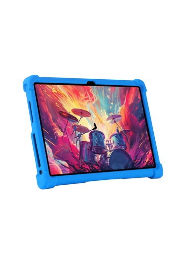 Lenovo Xiaoxin Pad Studio 11.5 İnç/tab Plus Silikon Kılıf Ve Destek Standı Sağlam Koruyucu Kapak - Koyu Mavi Tablet Kılıfı