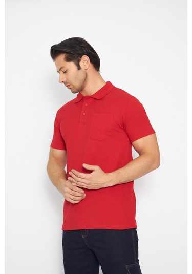 Orange Safety Kırmızı Kısa Kol Polo Yaka T-shirt