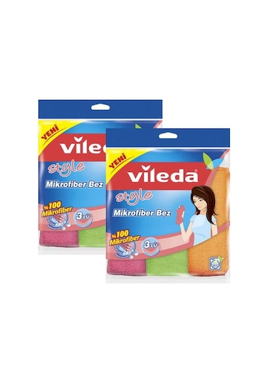Vileda Mikrofiber Colors Temizlik Bezi 2 x 3'lü