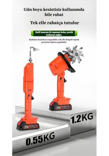 Snapbuy Elektrikli Şarjlı Mini Toprak İşleme Çapa Makinesi (Pil Ve Şarj Dahil Değildir)