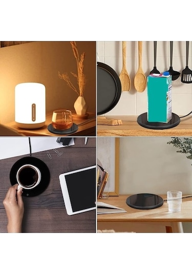 Ulzyvf Createtech Usb Siyah Pedi Kahve Isıtıcı, Gri Fincanı Elektrikli Ambition - Ox, Taşınabilir Masada Kullanım İçin Pratik - Siyah Gri - Siyah