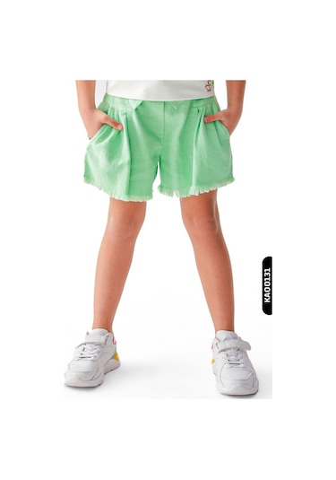 Xo Kids Kız Çocuk Şort 4-8 Yaş 56509 Yeşil