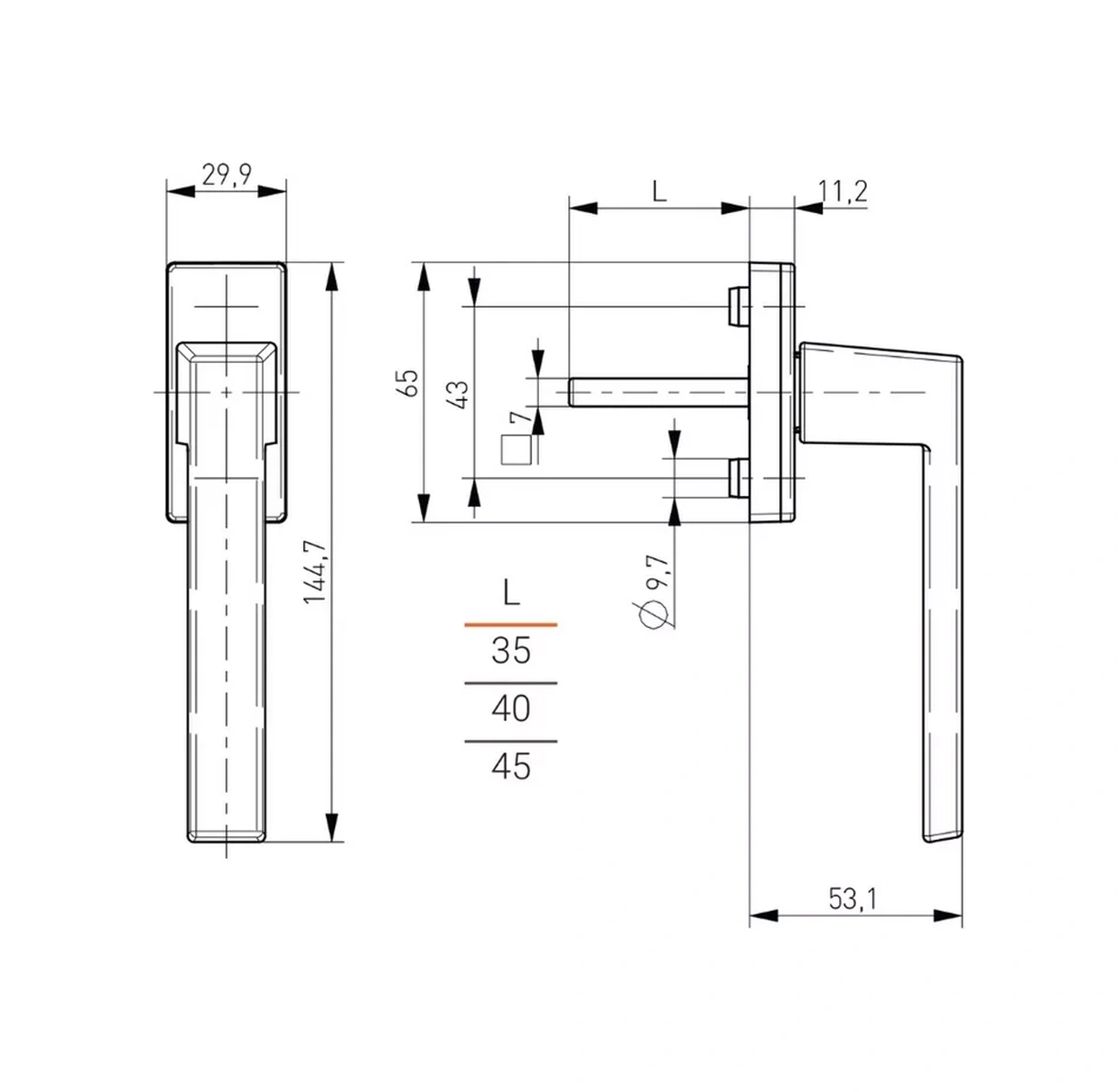 Dorf Plastik Pencere Ve Balkon Kapısı Kolu, 3 Adet 239852504