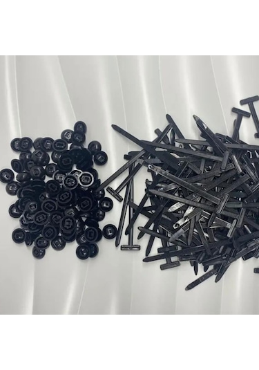 Ars Yeni Nesil Mucize Cırt Klips 200 Pcs 100 Set 1 Paket 100 SİYAH