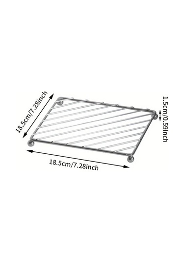 Willowhaven Silvery 4 Adet Paslanmaz Çelik Isıya Dayanıklı Ve Kaymaz Fritöz Altlığı