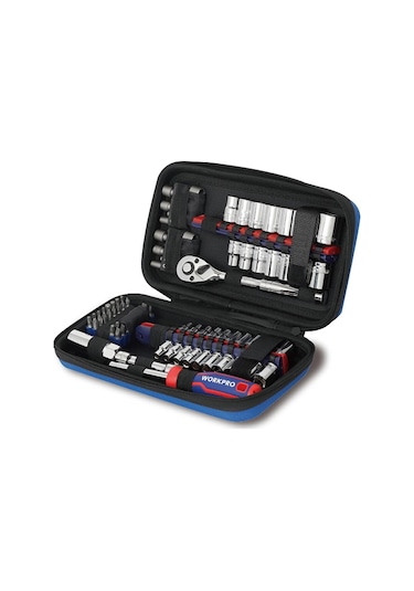 Workpro Wp209006 84 Parça 3/8 1/4 Cr-v Metrik/inç Profesyonel Lokma Ve Bits Uç Takımı Fr Wp209006