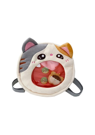 Suntek Karikatür Peluş Sırt Çantası Sevimli Büyük Bebek İle Gri
