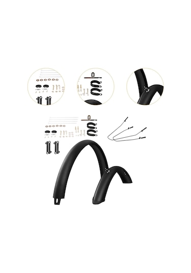 Suntek Dağ Bisikleti Çamurlukları Yedek 26-inç-bisiklet-için Siyah