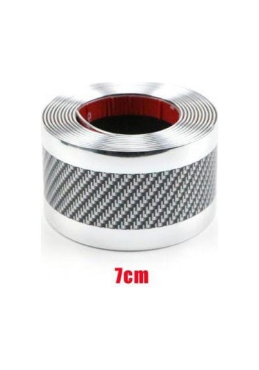 Satış Karbon Fiber Kauçuk Kalıplama Şerit Yumuşak Siyah Trim Tampon Şerit Dıy Kapı Eşiği Koruyucu Kenar Koruma Araba Çıkartmaları Araba Silver 250x7cm