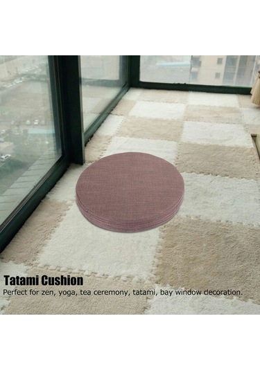 Yifomall Doğal Keten Dokuma, Zen Ve Yoga İçin Dekoratif Oturma Yastığı, Şömine Ve Balkonlara Uygun Diğer