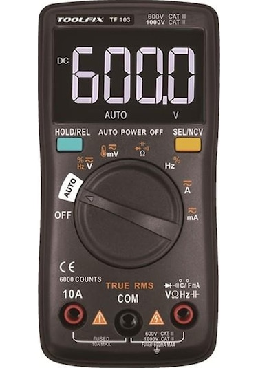 Toolfıx Tf-103 True Rms Dijital Multimetre Ncv