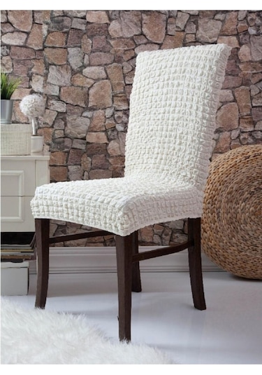 Beyaz Bürümcük Sandalye Örtüsü Sandalye Kılıfı