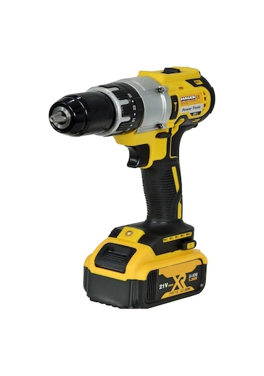 Mager ZY-O2 13 MM Çelik Madren 10 Pilli Darbeli 24 Pcs Setli  Led Göstergeli Şarjlı Akülü Vidalama Matkap