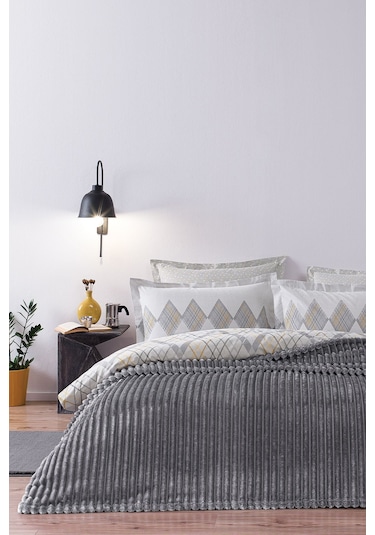 Puffy Sova Çift Kişilik Wellsoft Battaniye - Antrasit