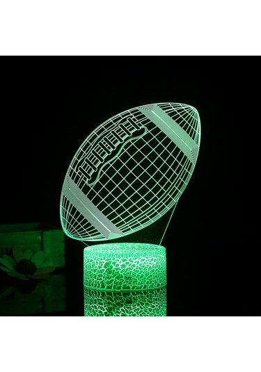 Konesam 3d Led Stéréo Lamba, Dokunmatik Kumandalı, Usb Beslemeli, Y七彩 Işıklı, Futbol Topu Desenli, Akrilik Plaka, Odalar İçin Ambiyans Aydınlatması Pil Dahil Değil Diğer