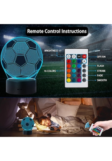 Fc Barcelona Messi Usb 3d Anime Gece Lambası Atmosferik Led Masa Lambası Futbol Severler İçin Noel Hediyeleri Çocuklar İçin Dekoratif Lamba Çok Renkli